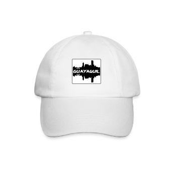 Guayaquil Equador Skyline Silhouette Travel Souven - Baseballkappe - Weiß/Weiß - Vorne