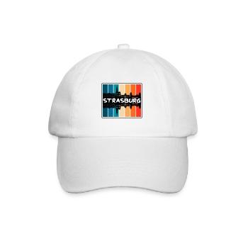Strasbourg France Skyline Silhouette Travel Souveni - Casquette classique - blanc/blanc - Devant