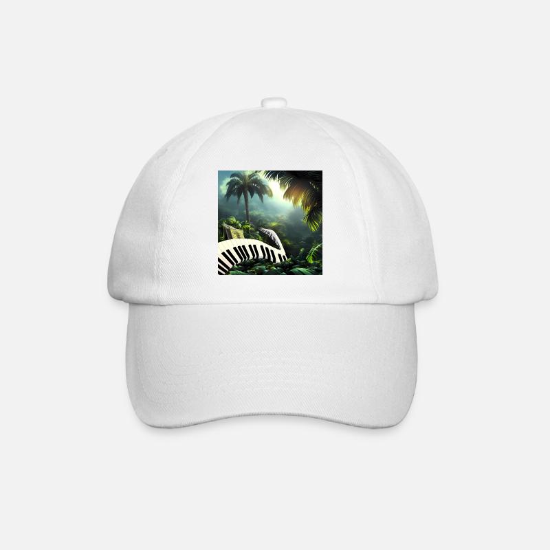 Piano dans la jungle - Casquette classique - blanc/blanc