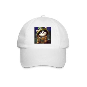 Cute panda with little fairies - Baseball Cap - white/white - Front