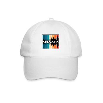 Kolkata Inde Skyline Silhouette Souvenir de voyage - Casquette classique - blanc/blanc - Devant
