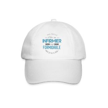 infirmier formidable - Casquette classique - blanc/blanc - Devant