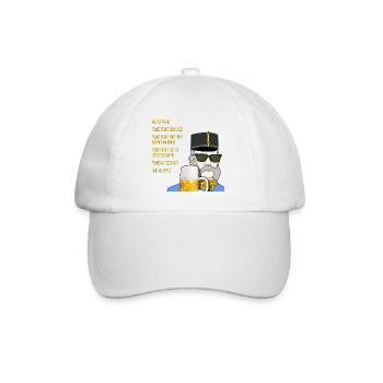 Kaiser Franz Joseph trinkt Bier - Baseballkappe - Weiß/Weiß - Vorne