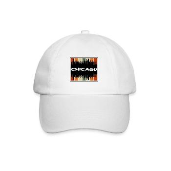 Chicago Illinois États-Unis Skyline Silhouette Voyage Sou - Casquette classique - blanc/blanc - Devant