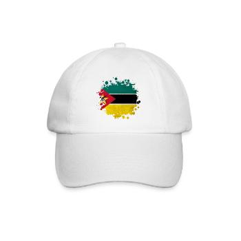 Mozambique blob flag design - Baseball Cap - white/white - Front