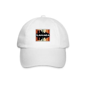 Samara Russie Skyline Silhouette Souvenir de voyage - Casquette classique - blanc/blanc - Devant