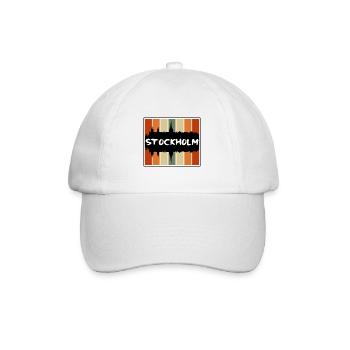 Stockholm Schweden Skyline Silhouette Travel Souveni - Baseballkappe - Weiß/Weiß - Vorne