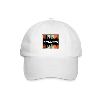 Tallinn Estland Skyline Silhouette Reise Souvenir - Baseballkappe - Weiß/Weiß - Vorne