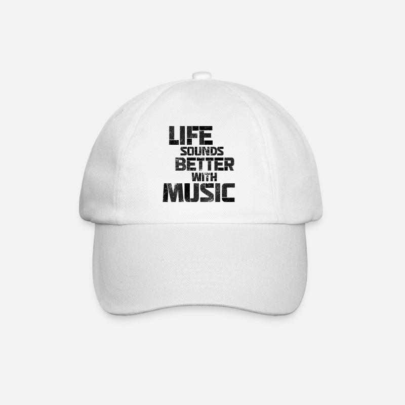 Life Sounds Better With Music - Casquette classique - blanc/blanc