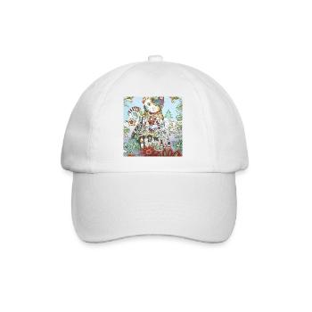 Chat de Noël - Casquette classique - blanc/blanc - Devant