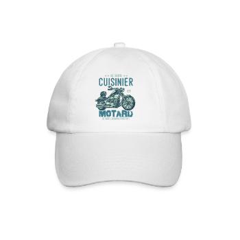 motard le meilleur cuisinier le meilleur cuisto - Casquette classique - blanc/blanc - Devant