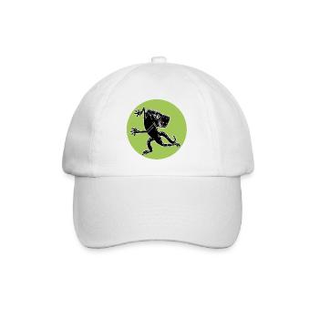 dancing lizard - Baseball Cap - white/white - Front