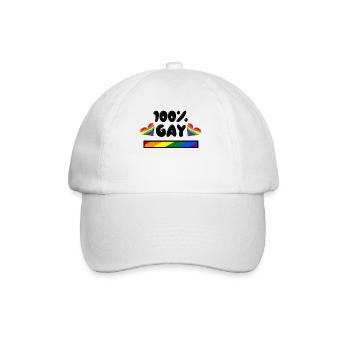 Gay Pride Heart Rainbow Lgbt Déclaration Homo - Casquette classique - blanc/blanc - Devant