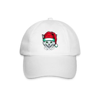 Schönes digitales Winterkätzchen für alle - Baseballkappe - Weiß/Weiß - Vorne