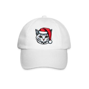 Stunning Winter kitten design, the ideal Xmas gift - Baseball Cap - white/white - Front