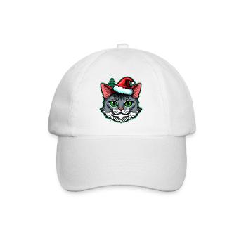 Stunning Xmas kitten design, the best Xmas present - Baseball Cap - white/white - Front