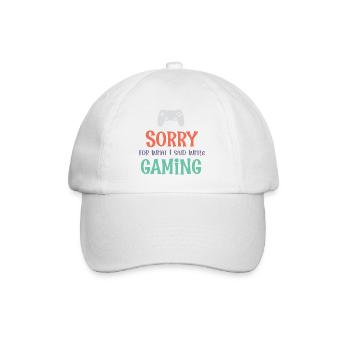 Désolé pour ce que j’ai dit en jouant - Casquette classique - blanc/blanc - Devant