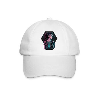 Amazing painting of a Beautiful cyber Lady - Baseball Cap - white/white - Front