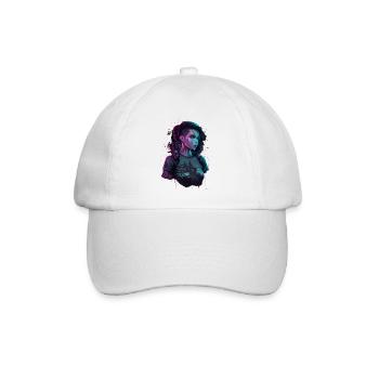 Design époustouflant d’une belle fille futuriste - Casquette classique - blanc/blanc - Devant