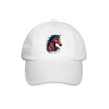 Dessin de chevaux - Casquette classique - blanc/blanc - Devant