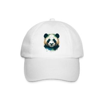 Panda Ink Illustration - Baseballkappe - Weiß/Weiß - Vorne