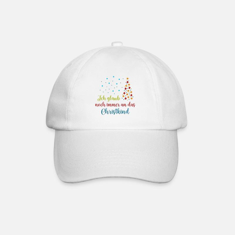 Ich glaub noch immer an das Christkind wV - Baseballkappe - Weiß/Weiß