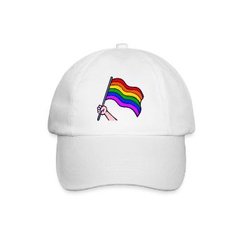 Rainbow Flag Lgbt Homosexual Sexuality - Baseball Cap - white/white - Front