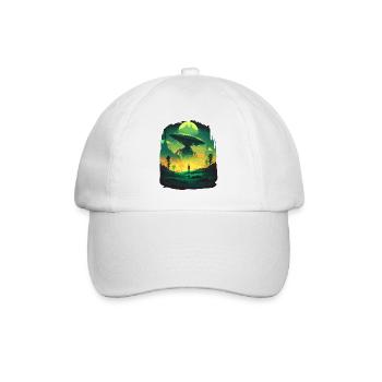 world ufo day - Baseball Cap - white/white - Front