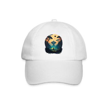 Espace extraterrestre vert - Casquette classique - blanc/blanc - Devant