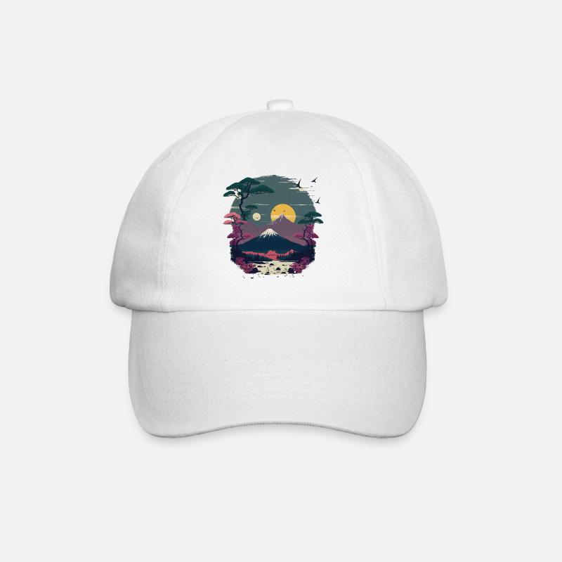 Coucher de soleil japonais - Casquette classique - blanc/blanc