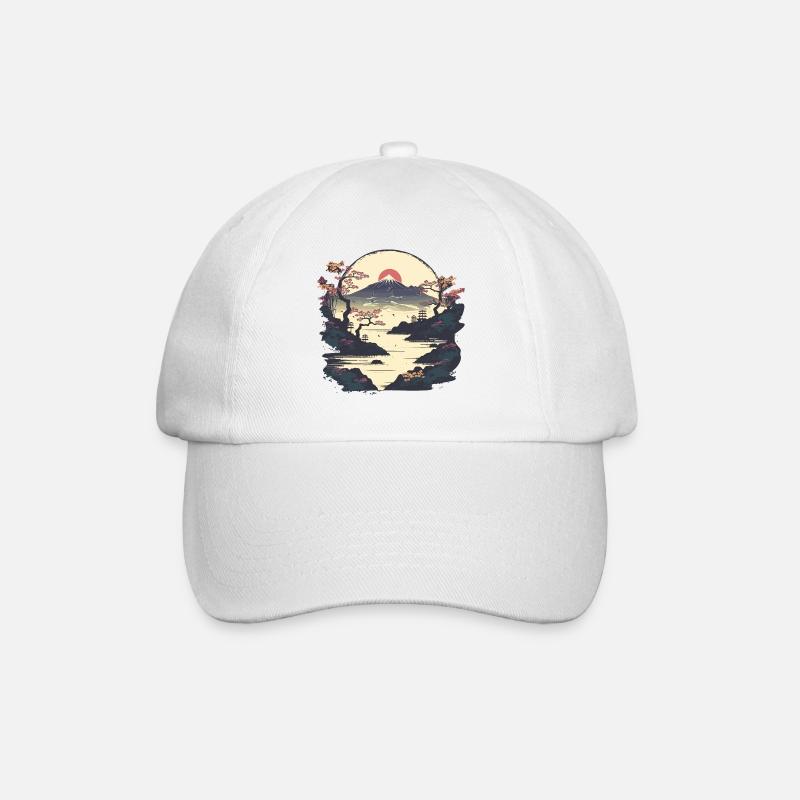 River in Japan - Baseball Cap - white/white