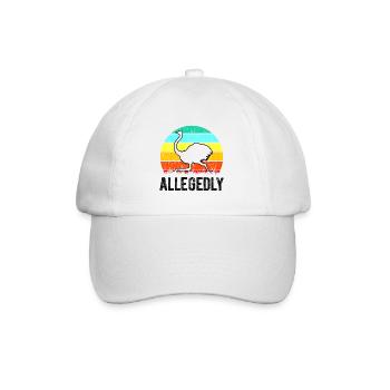 Allegedly Ostrich Retro Ostrich Lover Gift Idea - Baseball Cap - white/white - Front