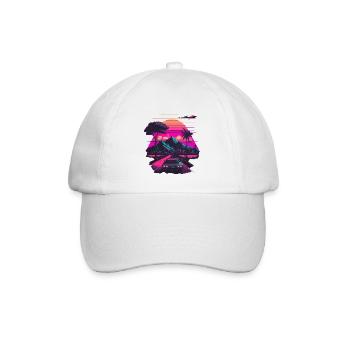 Ville de Vaporwave - Casquette classique - blanc/blanc - Devant