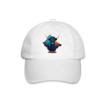 Bunte Yak - Baseballkappe - Weiß/Weiß - Vorne
