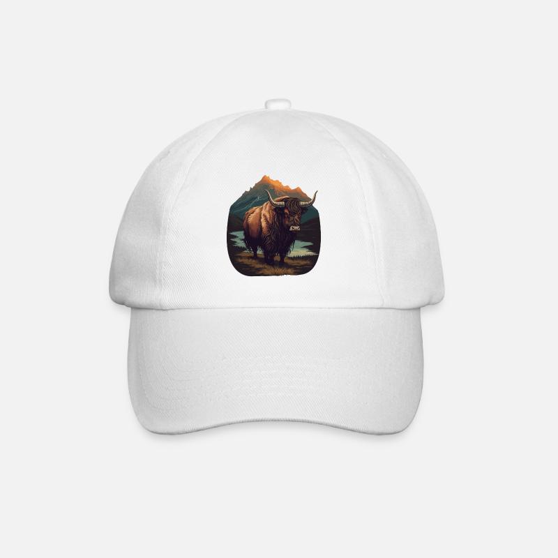 Yak Bull - Baseballkappe - Weiß/Weiß