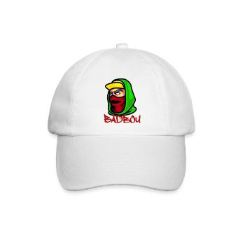BADBOY Stil - Baseballkappe - Weiß/Weiß - Vorne