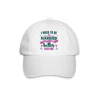 Women Divorce - Baseball Cap - white/white - Front