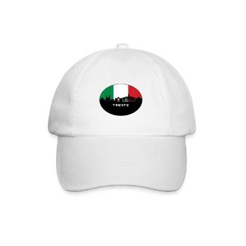 Trieste Italie Drapeau Skyline Voyage Silhouette - Casquette classique - blanc/blanc - Devant