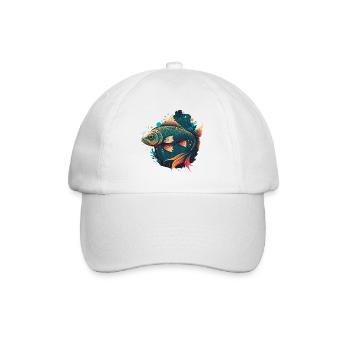 Fishing - Baseball Cap - white/white - Front