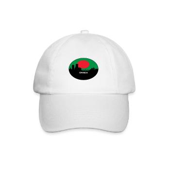 Dhaka Bangladesh Flag Skyline Silhouette Travel - Baseball Cap - white/white - Front