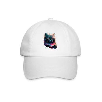 Gaming Cat - Baseball Cap - white/white - Front