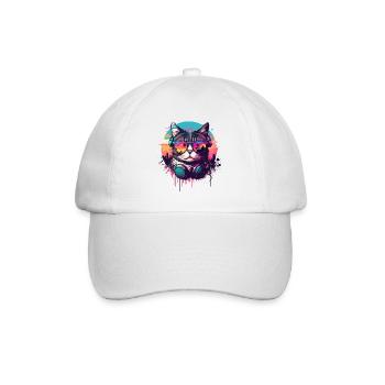 Miami Beach Cat - Baseball Cap - white/white - Front