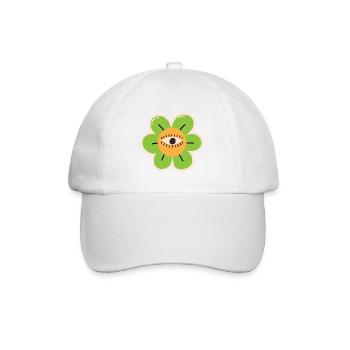 Flower Cartoon - Baseball Cap - white/white - Front
