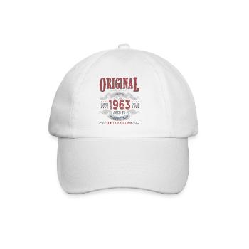 Born in 1963 Original 60 years birthday gift - Baseball Cap - white/white - Front