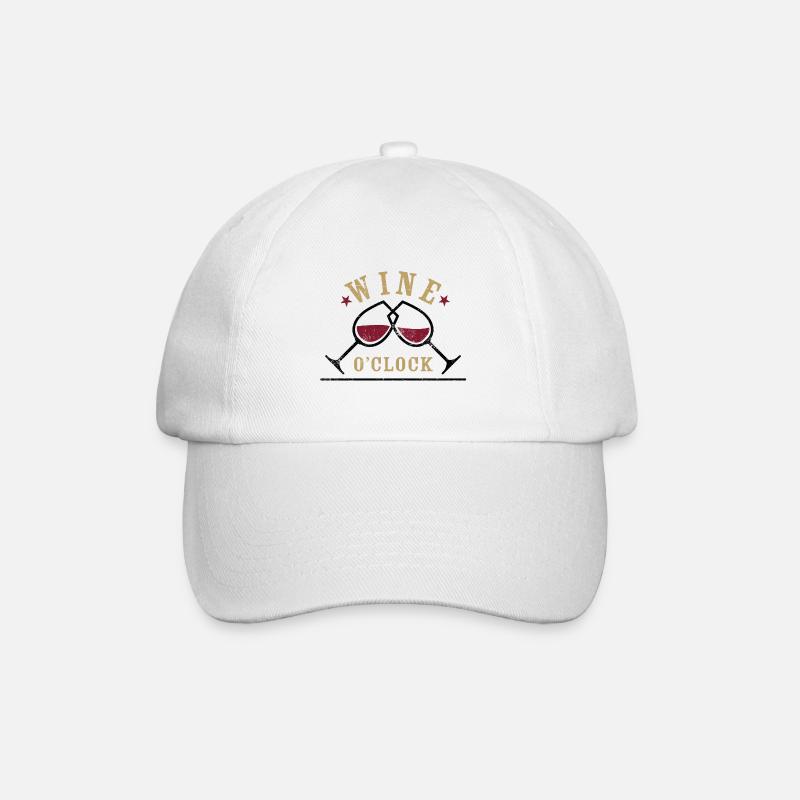 Wein Vintage - Baseballkappe - Weiß/Weiß