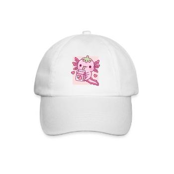 Mignon Axolotl aime le lait de fraise japonais - Casquette classique - blanc/blanc - Devant