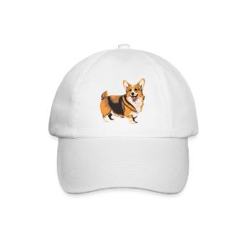 Ready to Play Corgi - Baseball Cap - white/white - Front