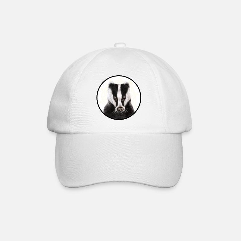 Blaireau avec logo - Casquette classique - blanc/blanc