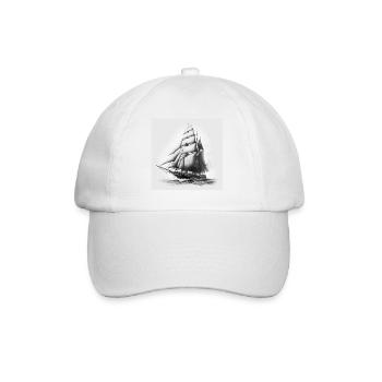 Segelschiff - Baseballkappe - Weiß/Weiß - Vorne