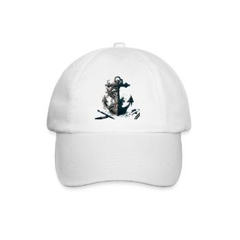Cool, ancre maritime dans le look de navire - Casquette classique - blanc/blanc - Devant